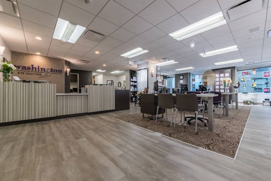 Waiting area at Washington Eye Doctors optician area