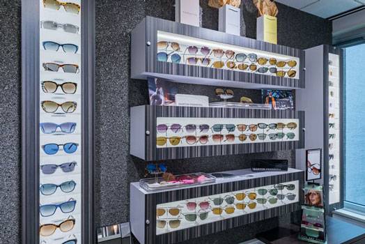 Washington Eye Doctors sunglasses display