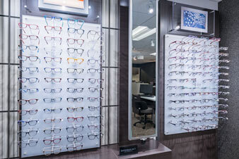 Eye glasses frames wall display