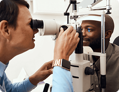 Keratoconus early detection check-up at Washington Eye Doctors