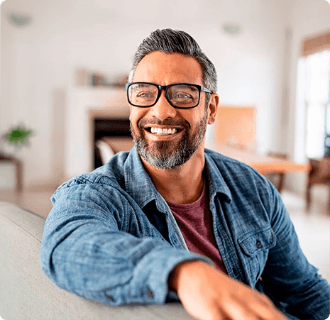 Man wearing neurolens smiling