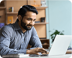 Man using laptop